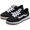 Vans Womens Ryland Ls Shoe – Retro Court Sneakers, Tennis Fashion Inspired(Suede/Canvas Black/White)