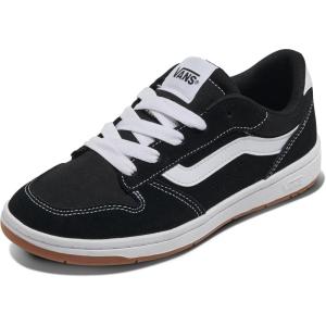 Vans Womens Ryland Ls Shoe – Retro Court Sneakers, Tennis Fashion Inspired(Suede/Canvas Black/White)