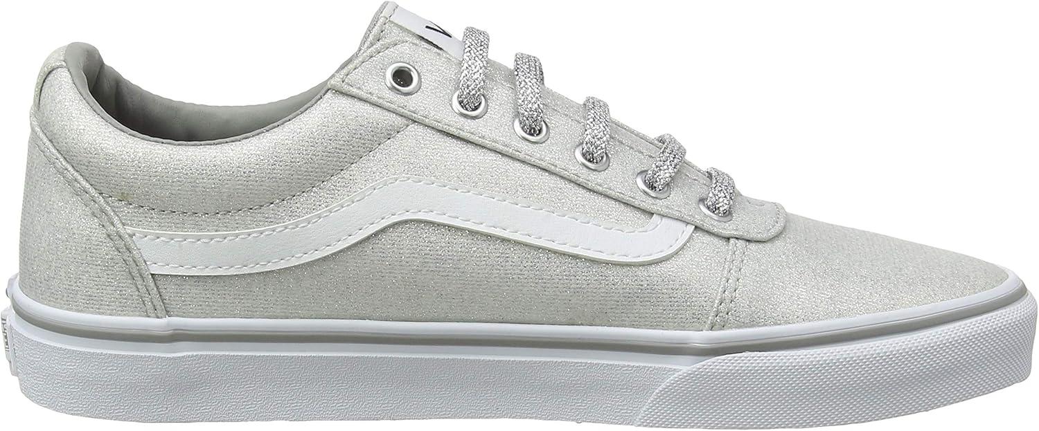 image:imageVans Womens Classic Slip On Platform SneakersGrey Lurex Glitter Silver V2a