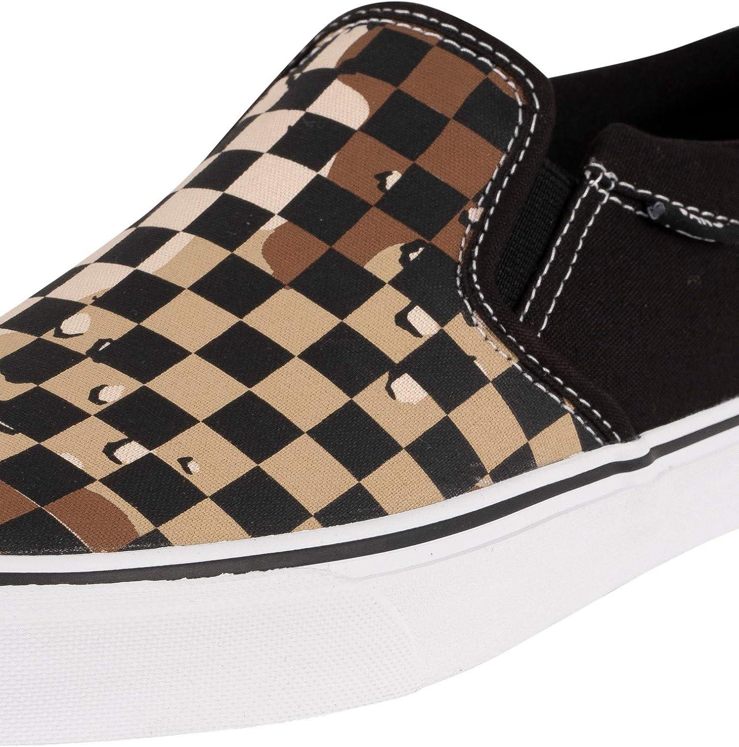 image:imageVans Womens Classic Slip On Platform SneakersMulticolour Camo Check Black White W4r