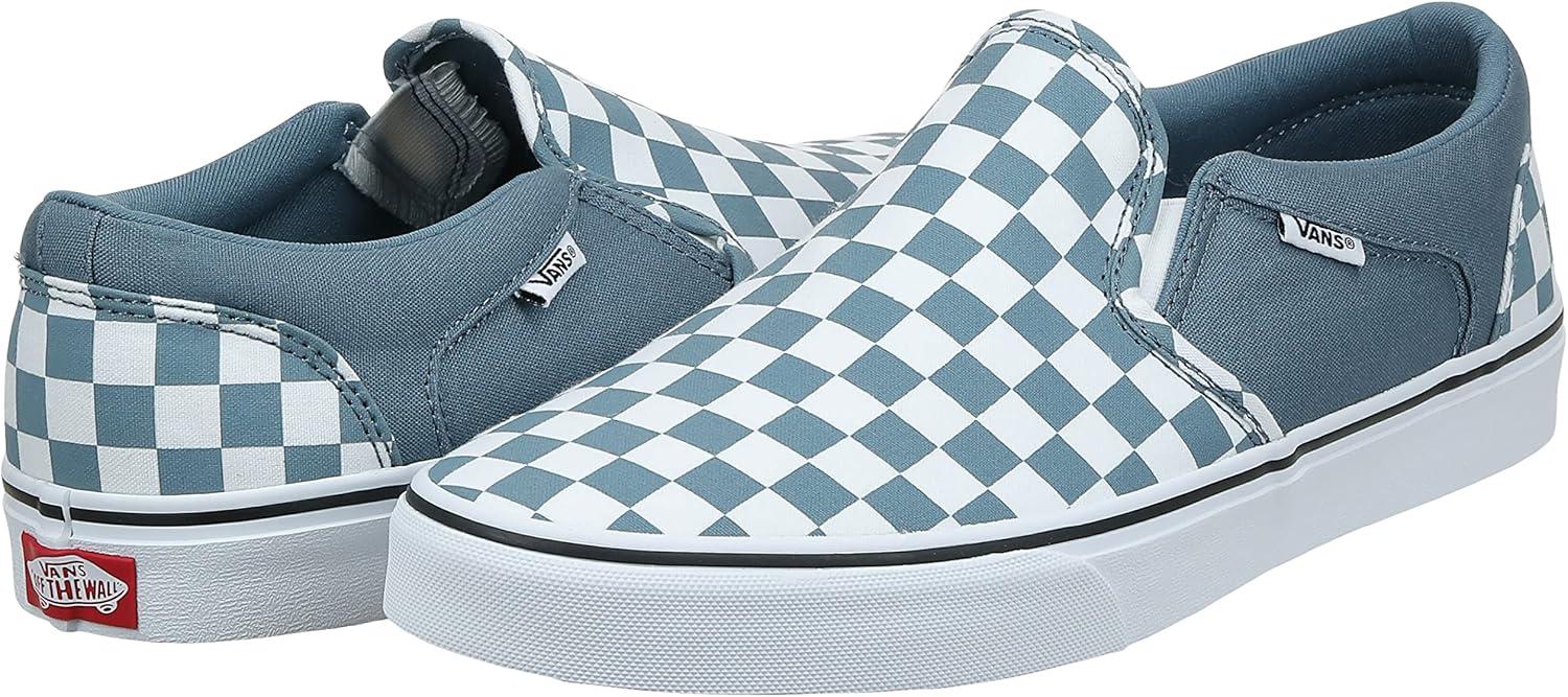 image:imageVans Womens Classic Slip On Platform SneakersMulticolour Checkerboard Blue Mirage White W50