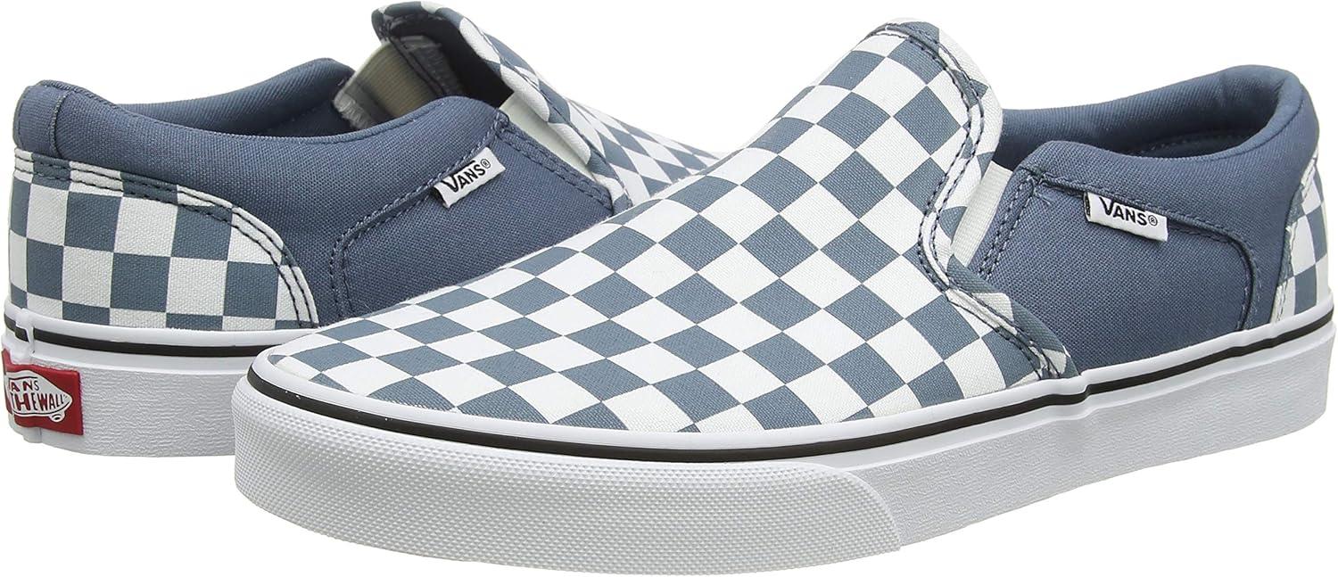 image:imageVans Womens Classic Slip On Platform SneakersMulticolour Checkerboard Blue Mirage White W50