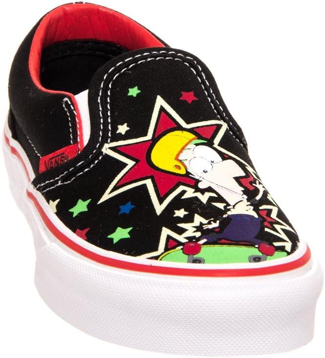 image:imageVans Womens Classic Slip On Platform SneakersPhineas Ferb BlackTrue White