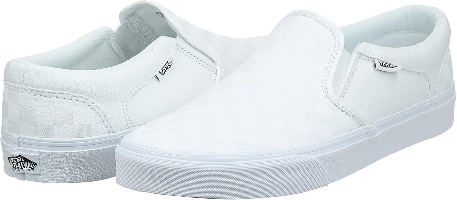 image:imageVans Womens Classic Slip On Platform SneakersWhite Checkerboard White White W51