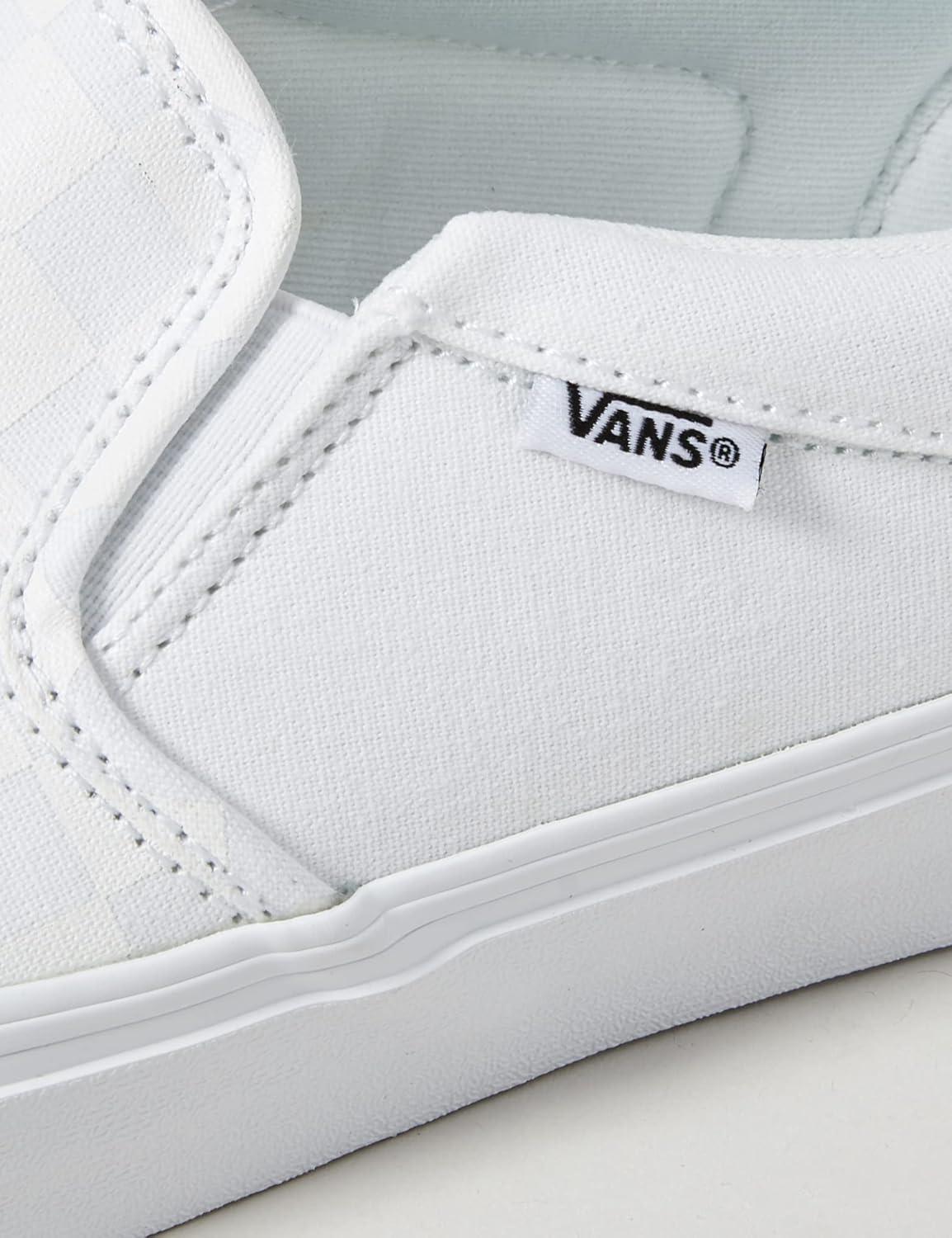 image:imageVans Womens Classic Slip On Platform SneakersWhite Checkerboard White White W51