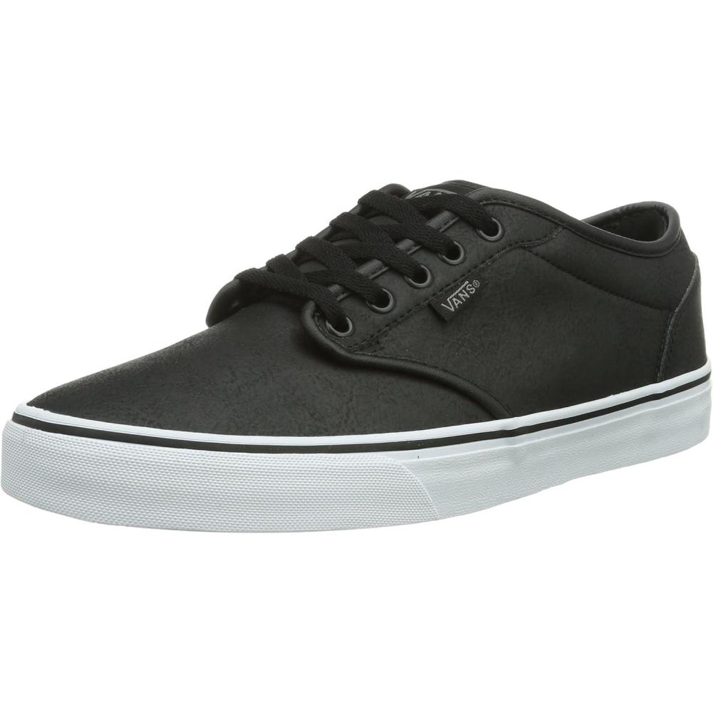 image:imageVans Womens Classic Slip On Platform SneakersBuck Leather Black White