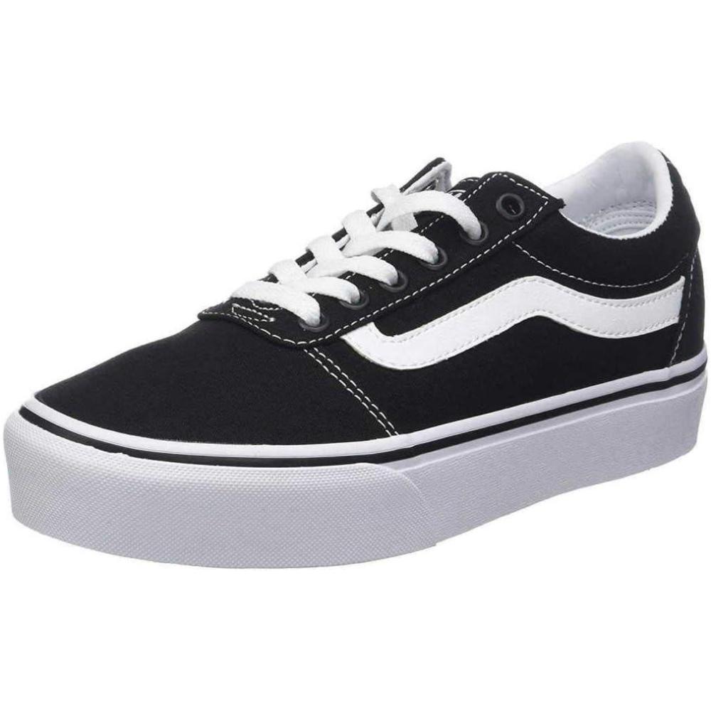 image:imageVans Womens Classic Slip On Platform SneakersCanvas Black White