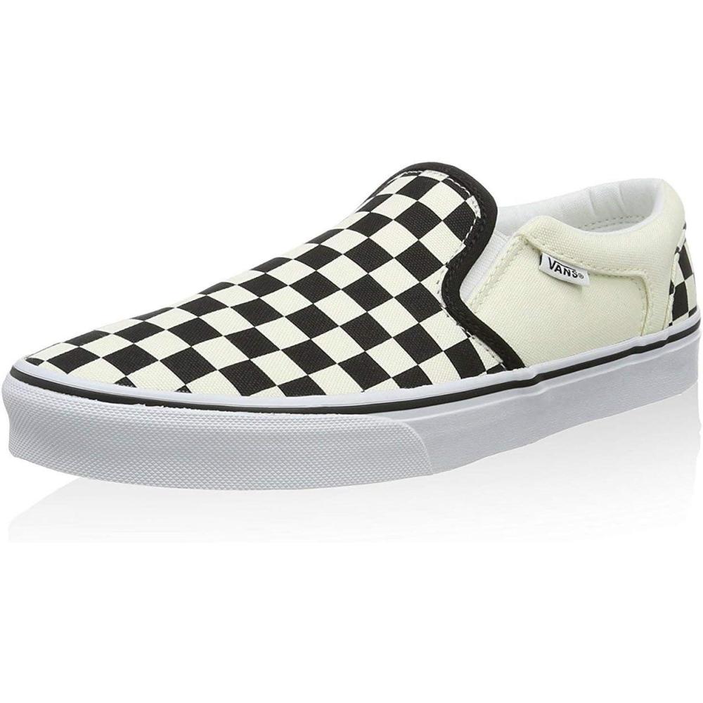 image:imageVans Womens Classic Slip On Platform SneakersCheckers Black Natural Ipd