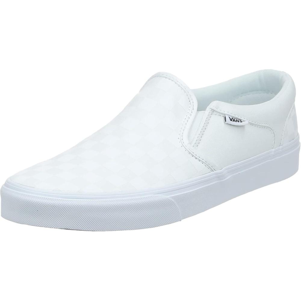 image:imageVans Womens Classic Slip On Platform SneakersWhite Checkerboard White White W51