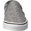 Vans Women’s Classic Slip On Platform Sneakers(Otw Logo Pewter White)