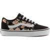 Vans Women’s Classic Slip On Platform Sneakers(Palm Floral Black White)