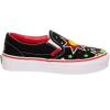 Vans Women’s Classic Slip On Platform Sneakers((Phineas & Ferb) Black/True White)