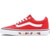Vans Women’s Classic Slip On Platform Sneakers(Strawberry Sidewall High Risk Red White)