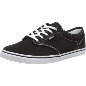 Vans Women’s Atwood Shoe – Low-Top Fashion Sneakers for Work & Everyday Wear. (Canvas) Black/White. 8.5