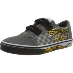Vans Women’s Classic Slip On Platform Sneakers(Dino Bonez Pewter White)