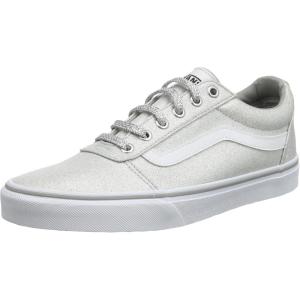 Vans Women’s Classic Slip On Platform Sneakers(Grey Lurex Glitter Silver V2a)