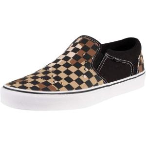 Vans Women’s Classic Slip On Platform Sneakers(Multicolour Camo Check Black White W4r)