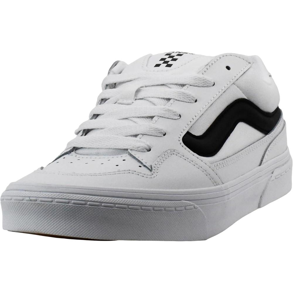 image:imageVans Mens Caldrone ShoeTumble LeatherCanvas WhiteBlack