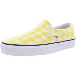 Vans Mens Classic Slip-on(Gingham Blazing Yellow True White)